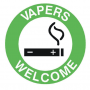 Vapors Welcome Sign